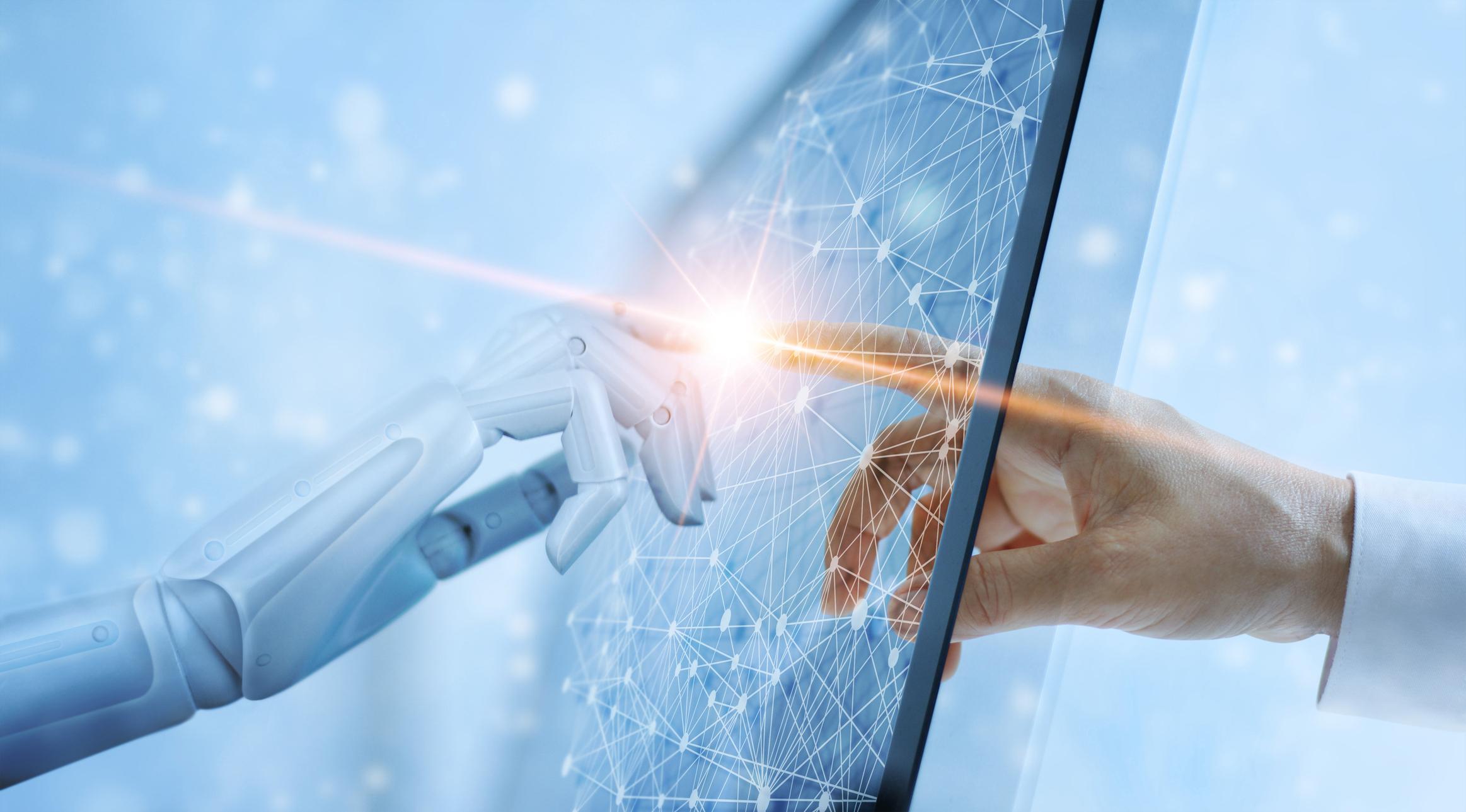 Robot and human hands